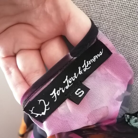 For Love and Lemons Sheer Floral Hi-Lo Top - Picture 5 of 7